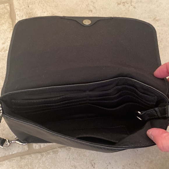 Coach black leather clutch/wristlet. - Picture 5 of 6